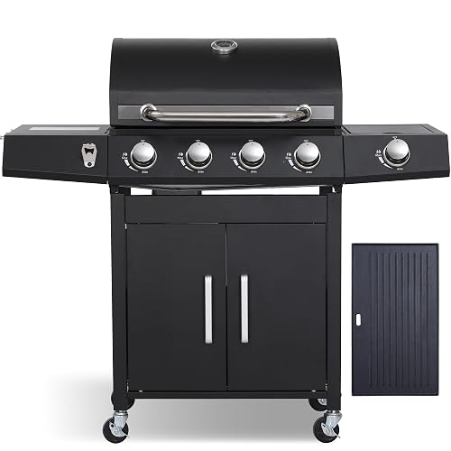 LMNOCHM 4-Burner Propane Gas Grill Griddle Gas Grills product photo (Gas Grills) — ScooterReviewPro review