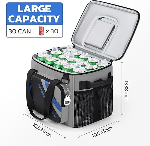 Miniatura 5 de Maelstrom 30 Can Large Leakproof Soft Cooler Bag, Insulated Collapsible Ice Chest with Bottle Opener, Portable for Beach, Camping, Travel & Shopping