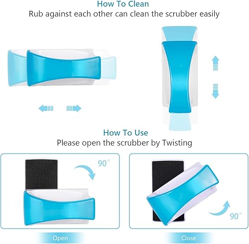 Miniatura 5 de Peces de acuario magnético para peces, rascadores de algas de vidrio, limpiador de vidrio, cepillo limpio flotante, sin arañazos, antideslizante,