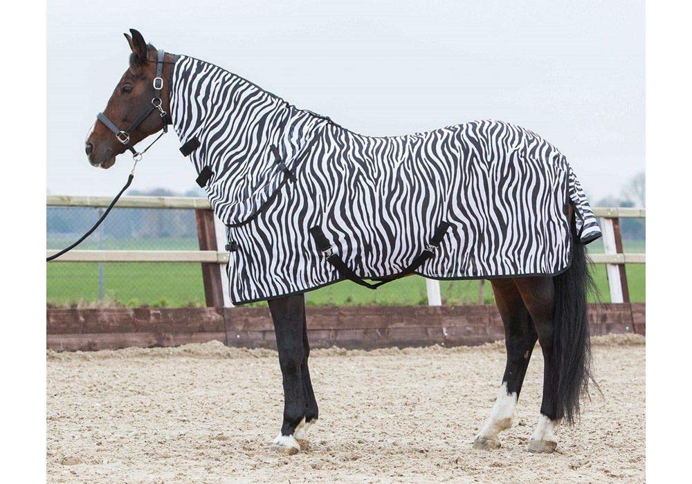 Harry' s Horse 32205029 – 175 cm Papillon Coperta con Collo Separato Adattatore, M, Zebra