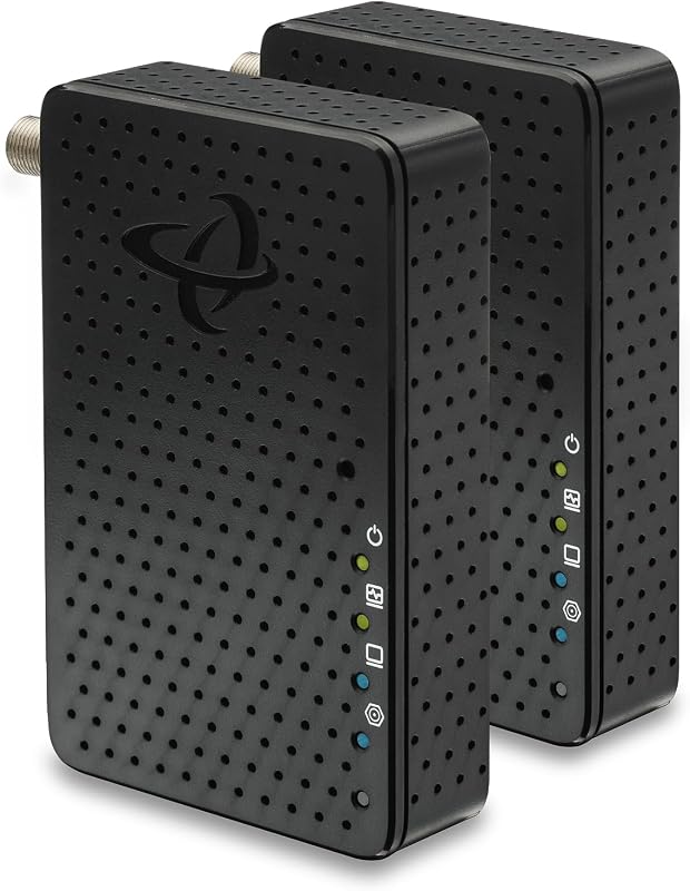 HTEM5 MoCA 2.5 Network Adapter (2-Pack) - Extends Network via Coax | NOT a Modem/Router/WiFi | Requires Cable TV Wiring (NOT Satellite) | Works with Cable & Most Fiber (NOT AT&T) | 2.5 Gbps