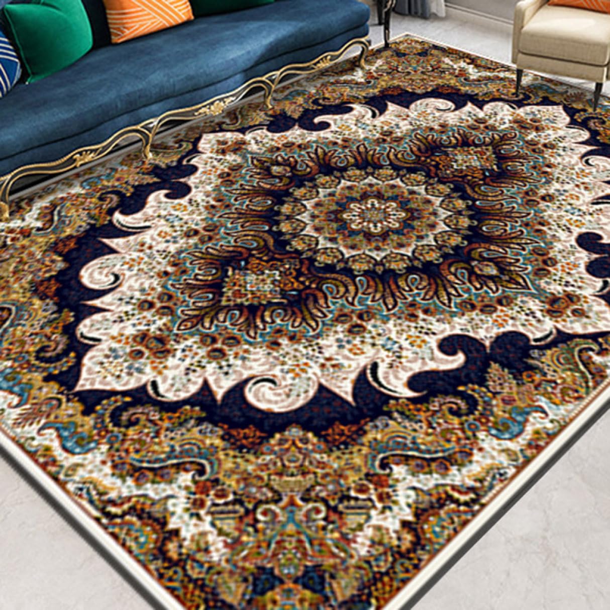 オリエンタルスタイル ラグ・カーペット Amazon | ペルシャ風 ラグマット 絨毯 オリエンタルスタイル