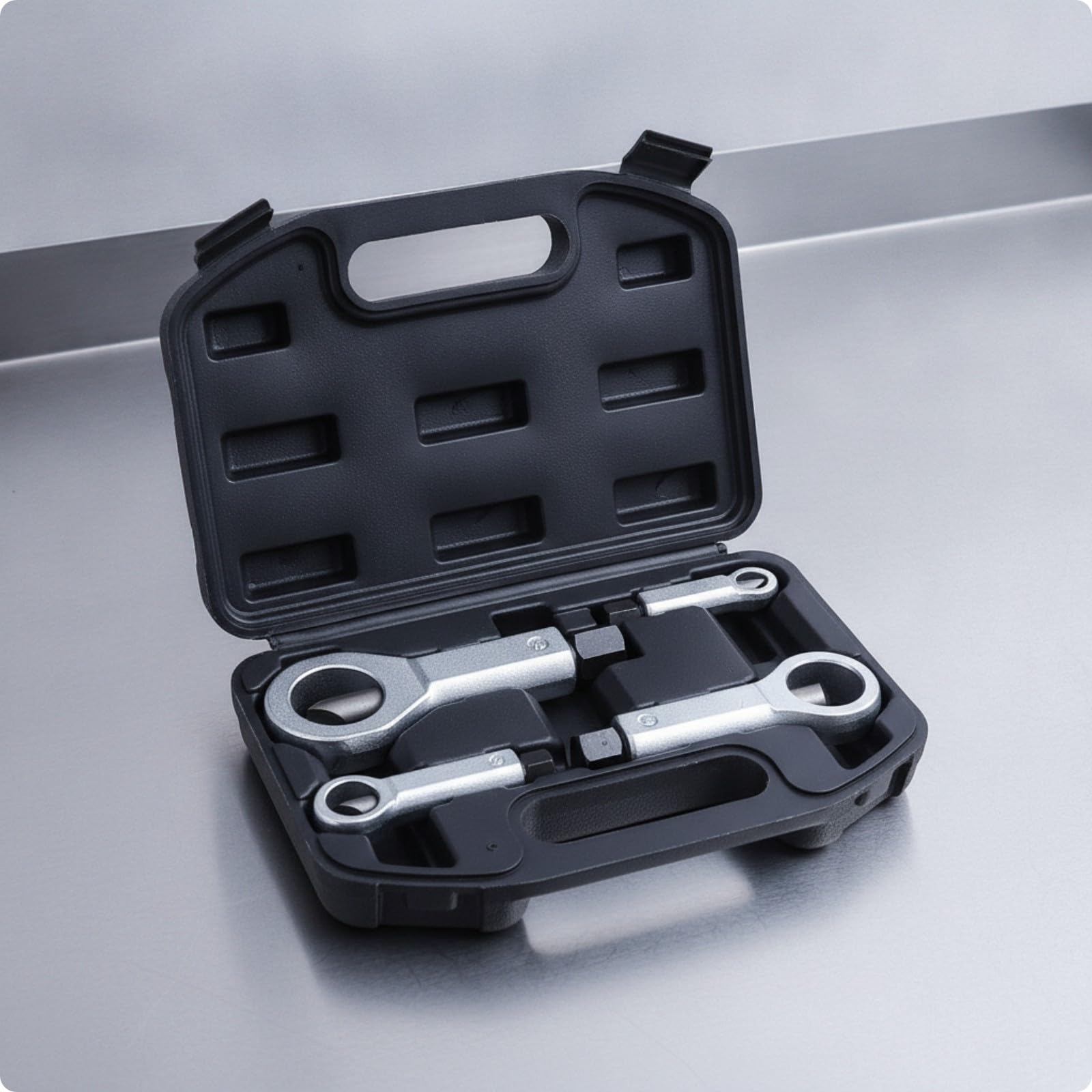 Qianly 4 Pezzi Do Per Di 9 mm a 27 Mm, Set Spacci con Valigetta, 4 Misure Differenti, Kit Spacci in Lega, Officina, Scatola