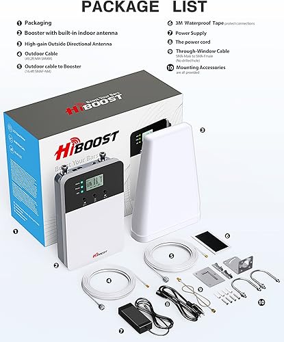Miniatura 8 de HiBoost Amplificador de señal de teléfono celular para Verizon y AT&amp;T, amplificador de teléfono celular para cubierta del hogar de hasta 4000 pies