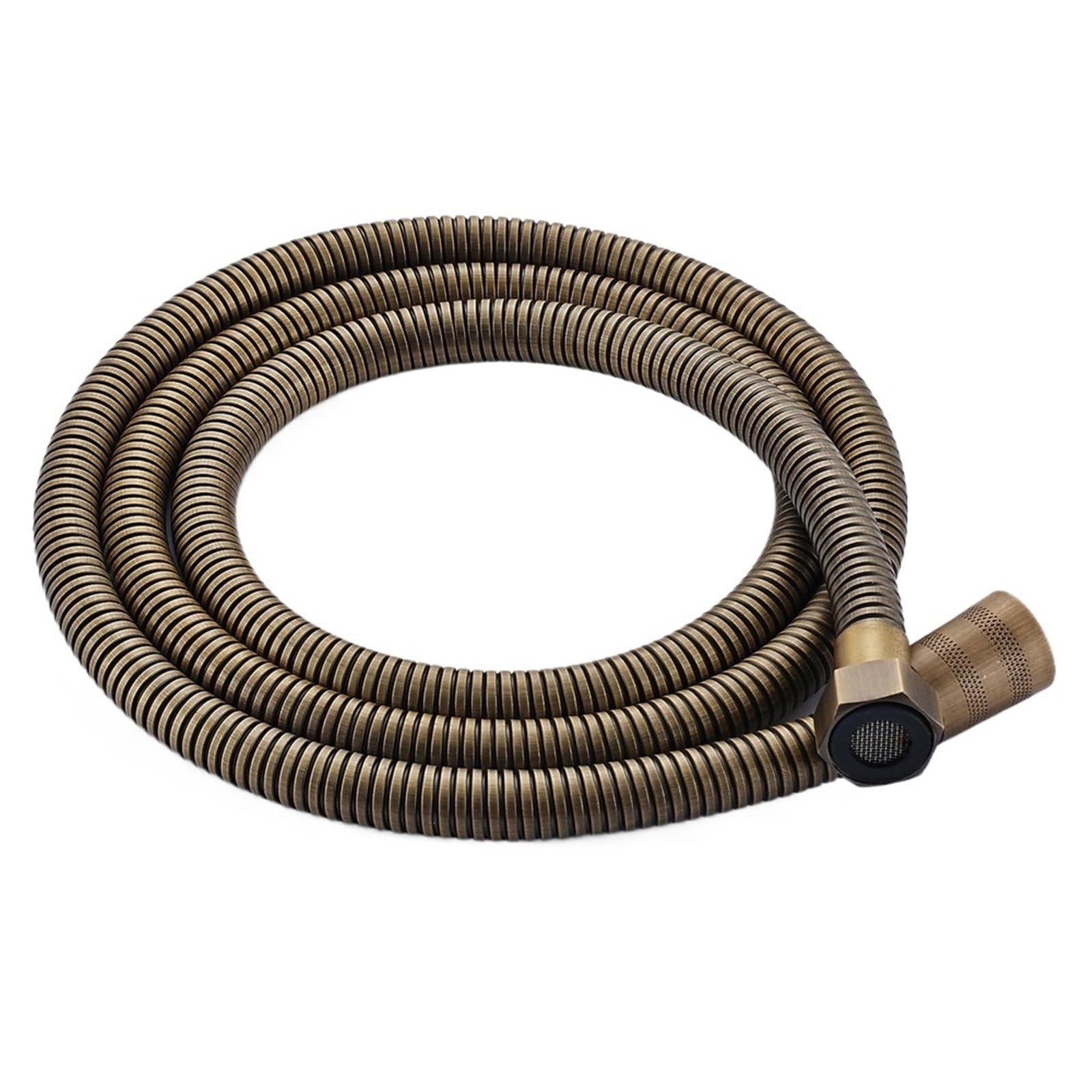 Quxetlryz 1.5 M Shower Hose Shower Head Antique Brass Handheld Shower Telephone Style Bronze Bathroom Hand Head Spray Water Saving With 1.5M Hose(1.5 M Shower Hose)