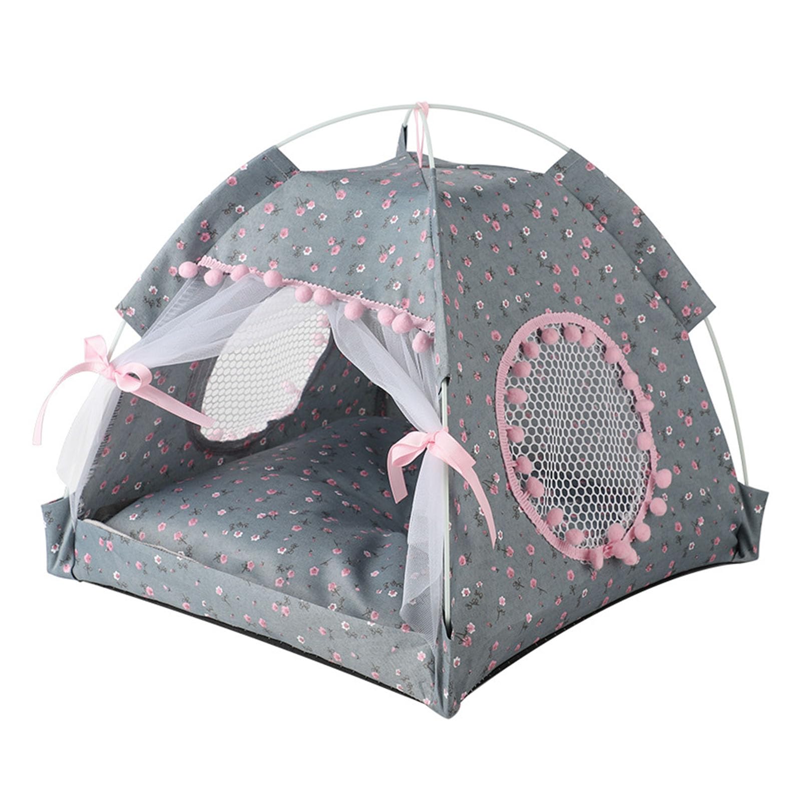 NEWFT Pet Tent House Dogs Bed Portable Removable Teepee Puppies Cat Indoor Outdoor Kennels Cave
