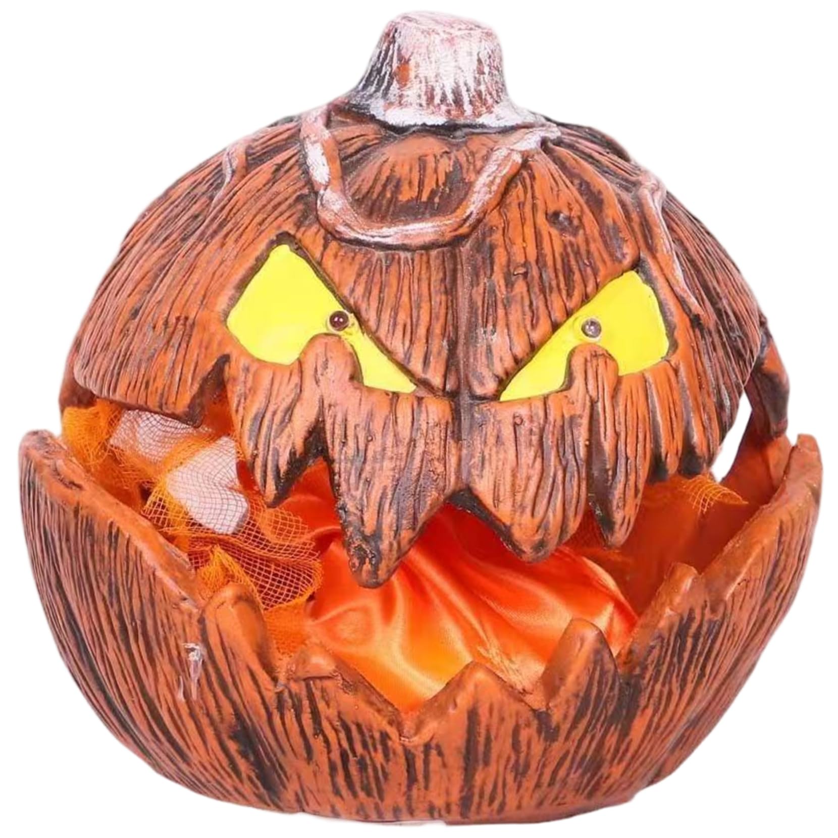 Hperu Halloween Animatronics, Light-Up Eye and Open Mouth Halloween Pumpkins with Terrifying Sound, Pumpkin Decor for Porch Patio Yard Haunted House, Bar Home