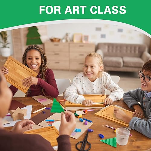 Miniatura 5 de Yinkin 10 piezas de mini tableros de charcutería de boda a granel grabado de Halloween bandejas de bambú regalo de Navidad Acción de Gracias pequeña