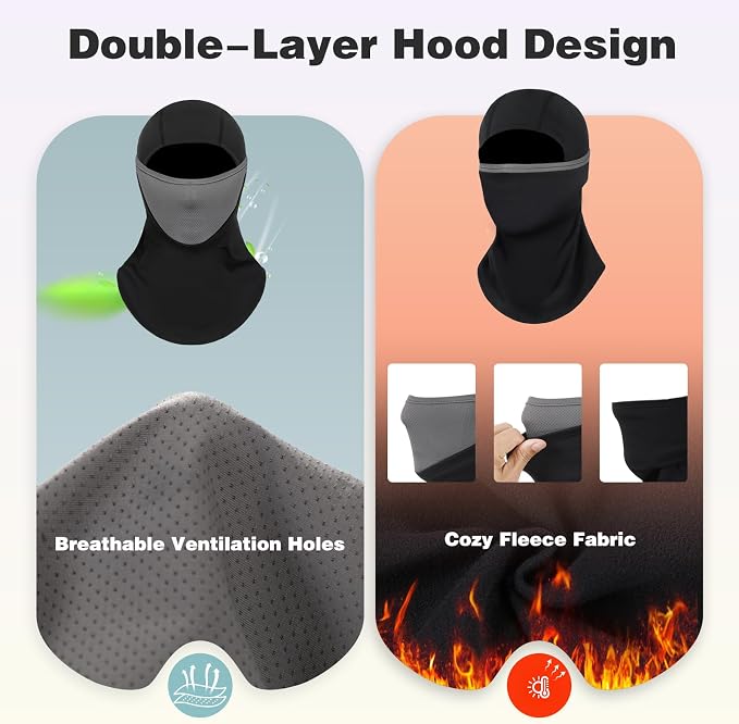 Balaclava térmica para frío para hombre y mujer miniatura 2