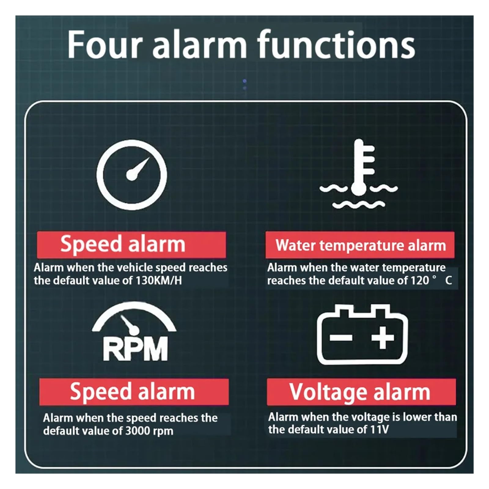 Auto HUD Projektor Samochodowy Alarm Head Up Wyświetlacz Prędkościomierza Przednia Szyba(MPH light)