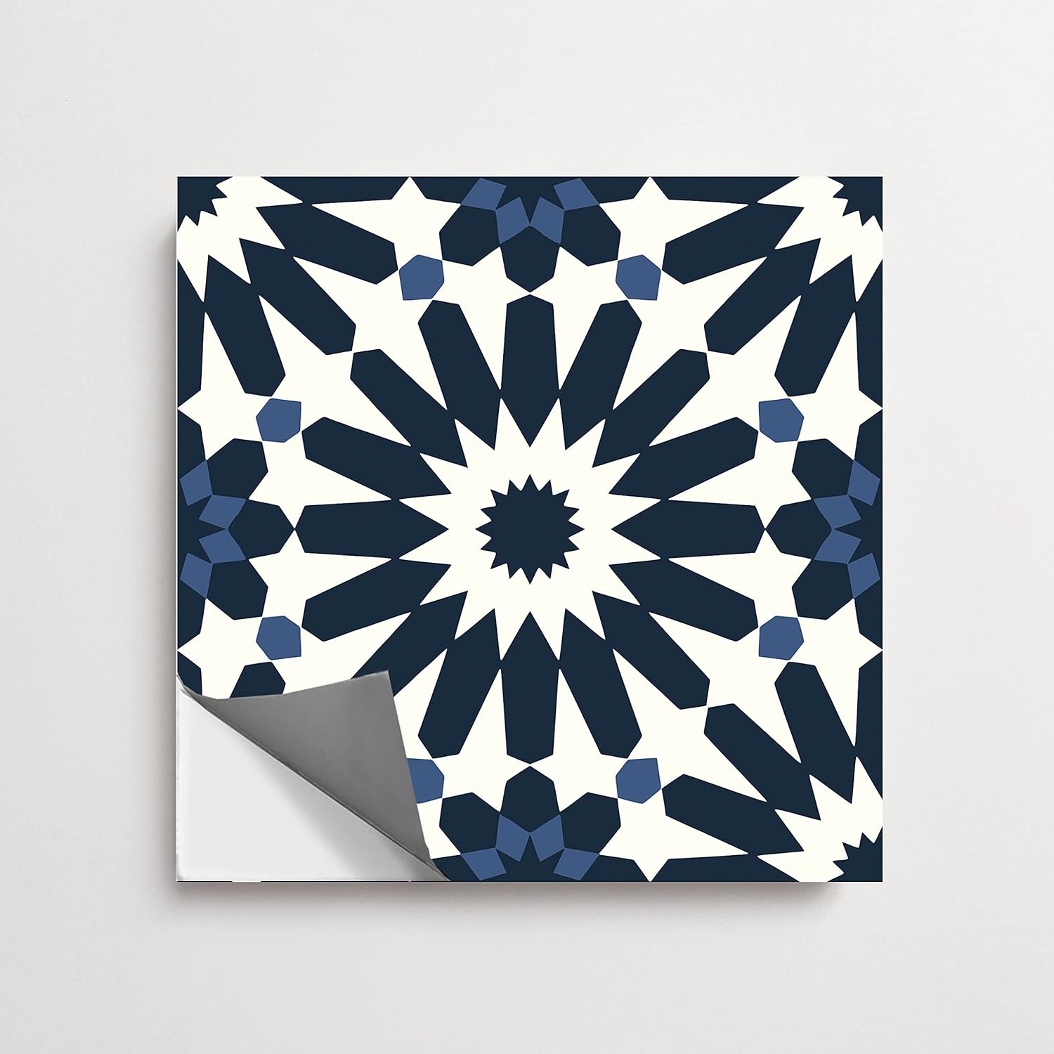 Bleucoin Tiznit Peel and Stick Tile Stickers Vinyl Self-Adhesive Backsplash for Kitchen & Bathroom Water-Resistant & Removable Tile Decals for Instant Makeover- (24 pcs) (4.25" x 4.25" Inches)