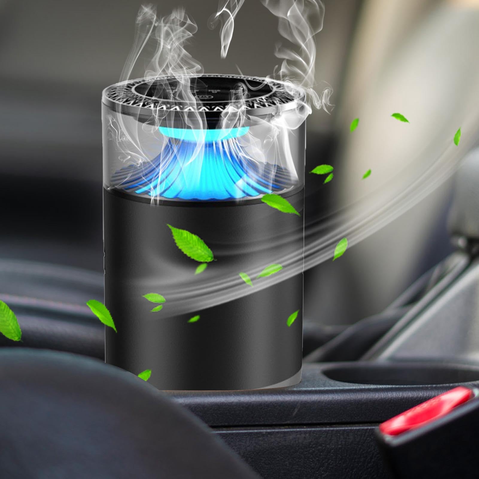 LED Cloud Mist Car Diffuser, Alloy & PC Material, 4.5x2.7in, 10W Type-C Rechargeable, 800mAh Battery, Auto Aromatherapy Freshener For RVs, Trucks, Sedans, Natural Fragrance