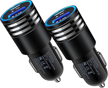 Android Moto Fast USB C Car Charger Adapter Plug Fast Charging for Moto One 5G UW Ace/Edge 5G UW/Edge/G Play/G Power/G Stylus 2022 2021/G Pure, Samsung S22 S21 S20 A32 A12 A11 S10, 30W PD Type C+2.4A