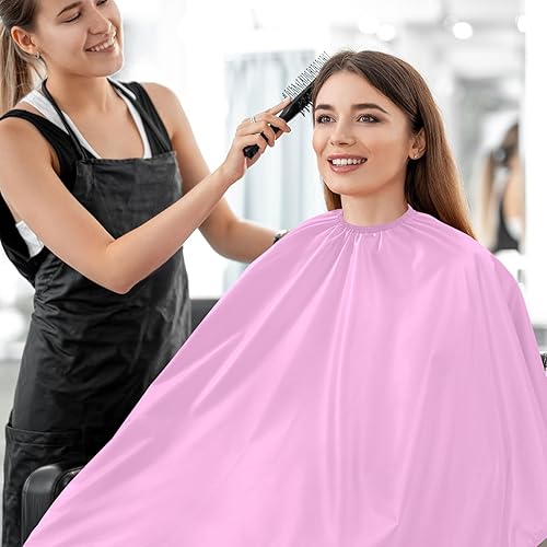 Miniatura 7 de Yellow Barber Cloth Cape Beauty Salon Capes Waterproof, Salon Styling Capes 64.9 In x 55.1 In