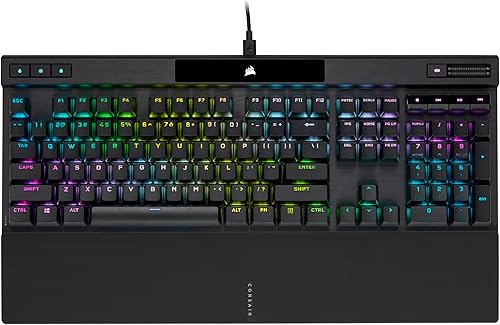 CORSAIR Teclado mecánico para juegos K70 RGB PRO con cable - Interruptores lineales Cherry MX Red, SOCD, teclas de doble inyección PBT, hiper-sondeo