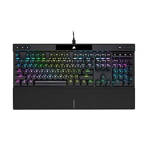 CORSAIR K70 RGB PRO Mechanical Wired Gaming Keyboard  Cherry MX Red Linear Switches, SOCD, PBT Double-Shot Keycaps, 8000Hz Hyper-Polling, NKRO, Anti-Ghosting, Tournament Switch, QWERTY NA  Black