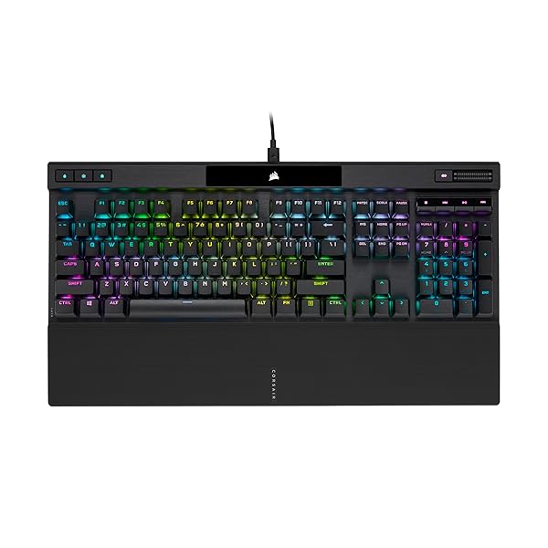 CORSAIR K70 RGB PRO Mechanical Wired Gaming Keyboard  Cherry MX Red Linear Switches, SOCD, PBT Double-Shot Keycaps, 8000Hz Hyper-Polling, NKRO, Anti-Ghosting, Tournament Switch, QWERTY NA  Black
