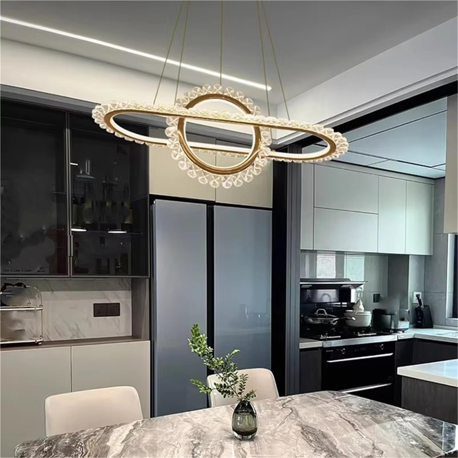 Nowoczesna dekoracja domu oświetlenie LED Lampy wiszące do salonu Żyrandole do jadalni Lampa wisząca Oświetlenie wewnętrzne, nowoczesne oświetlenie (L100cm)