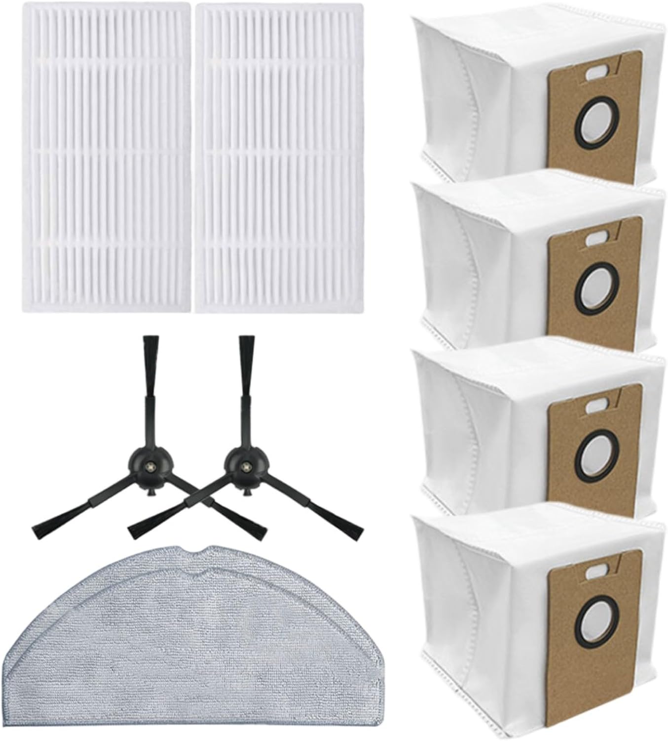 Vacuum Replacement Parts Kit for Tapo RV30 Max / RV30 Max Plus / RV20 Max / RV20 Max Plus,Vacuum Cleaner Accessories Includes filters,mop cloths,side brushes,Dust Bags