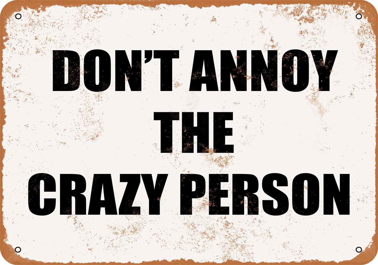 Miaomansenstore Metal Sign - Don't Annoy The Crazy Person- Vintage Look Home Decor