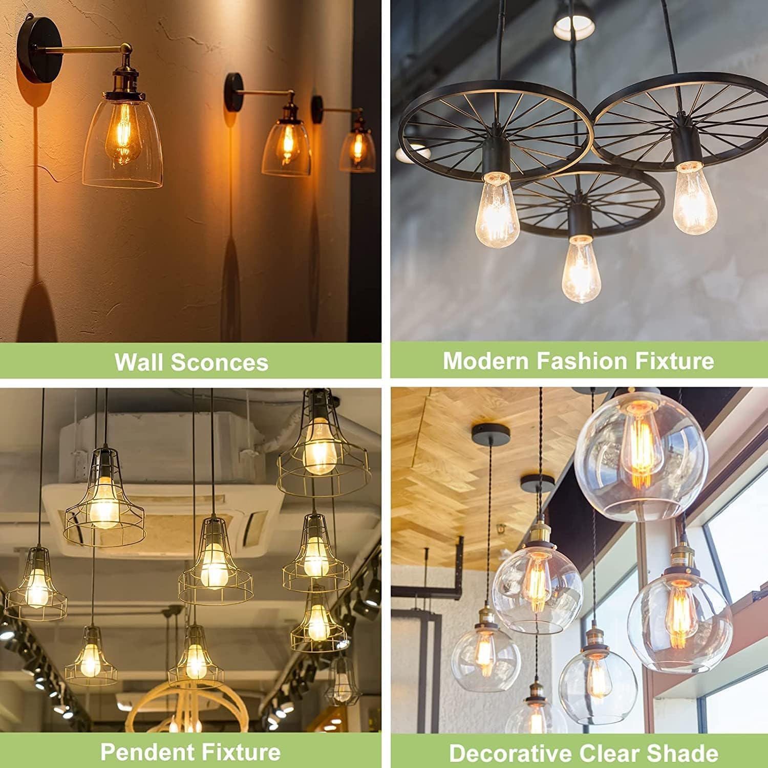 Sigalux Edison Bulbs, E26 LED Bulb 60 Watt Dimmable Vintage Light Bulbs, LED Filament Amber Light Bulb with 90 CRI, ST19 Antique Old Fashioned Retro Light Bulb 2700K Soft White, 9W, 700LM, 12 PackF