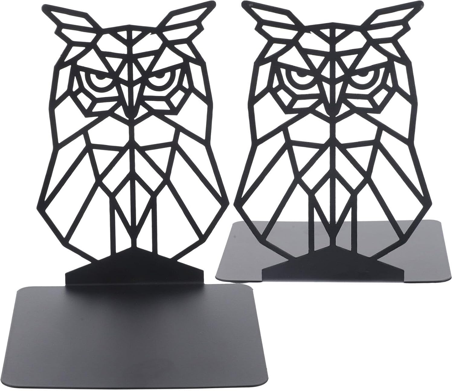 Cabilock 1 Pair Metal Bookends Tabletop Bookshelf Hand