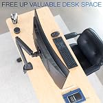 VIVO Premium Aluminum Height Adjustable Single Monitor Articulating Desk Mount Stand w/Gas Spring Arm Fits up to 32" Screen (STAND-V001Q)