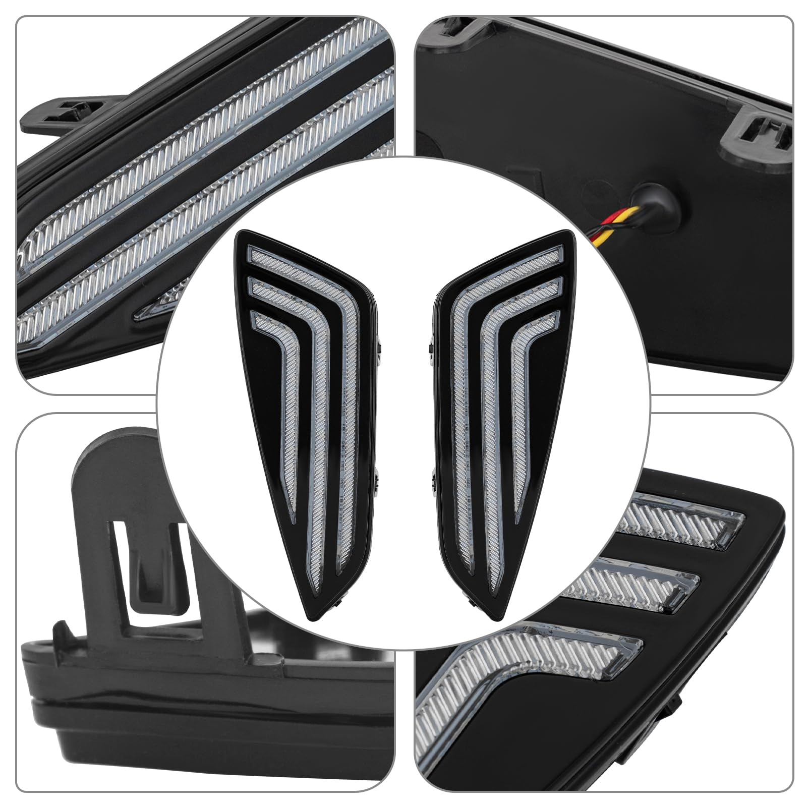 LED Daytime Running Light Compatible with 2021-2023Toyota Sienna XSE,Running Driving Light Turn Signal Fog Lamp Driver Left and Passenger Right Side