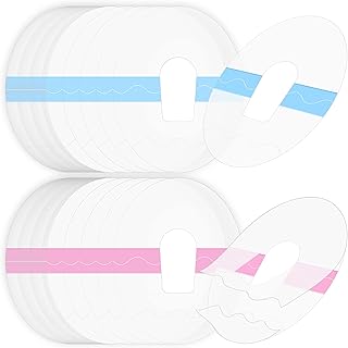 Nuanchu 100 Pieces Waterproof Adhesive Patches Compatible with G6 Overpatch Transparent Stickers Long Lasting Sweat-Proof Continuous Glucose Monitor Protection(Pink, Blue)