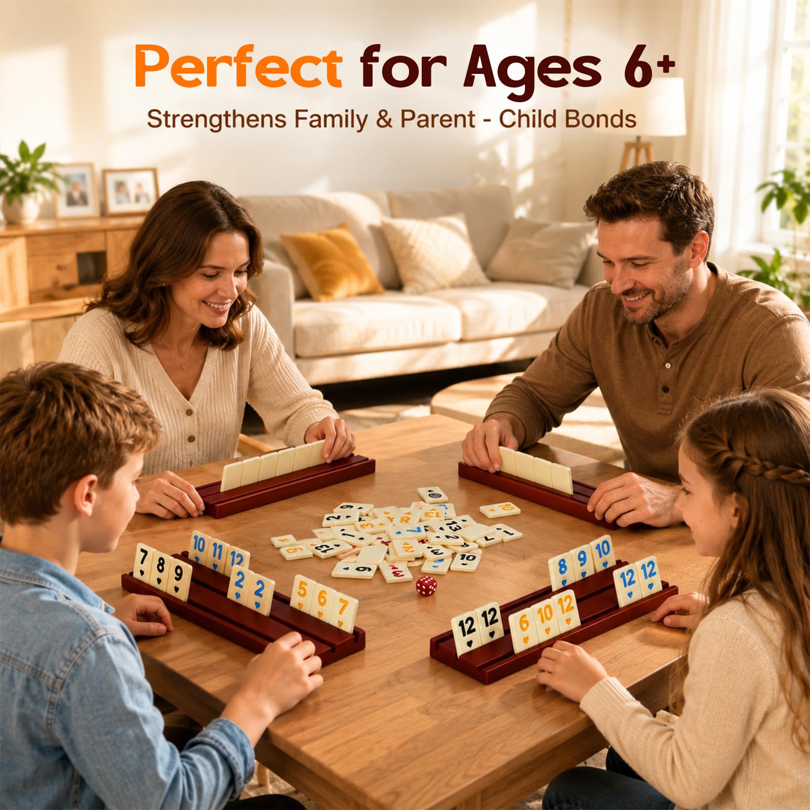 Juego de Dominos para adultos con 214 piezas y 8 soportes, Dominoes juego con caja de almacenamiento, juegos de mesa clásicos para adultos y niños, juego de viaje portátil