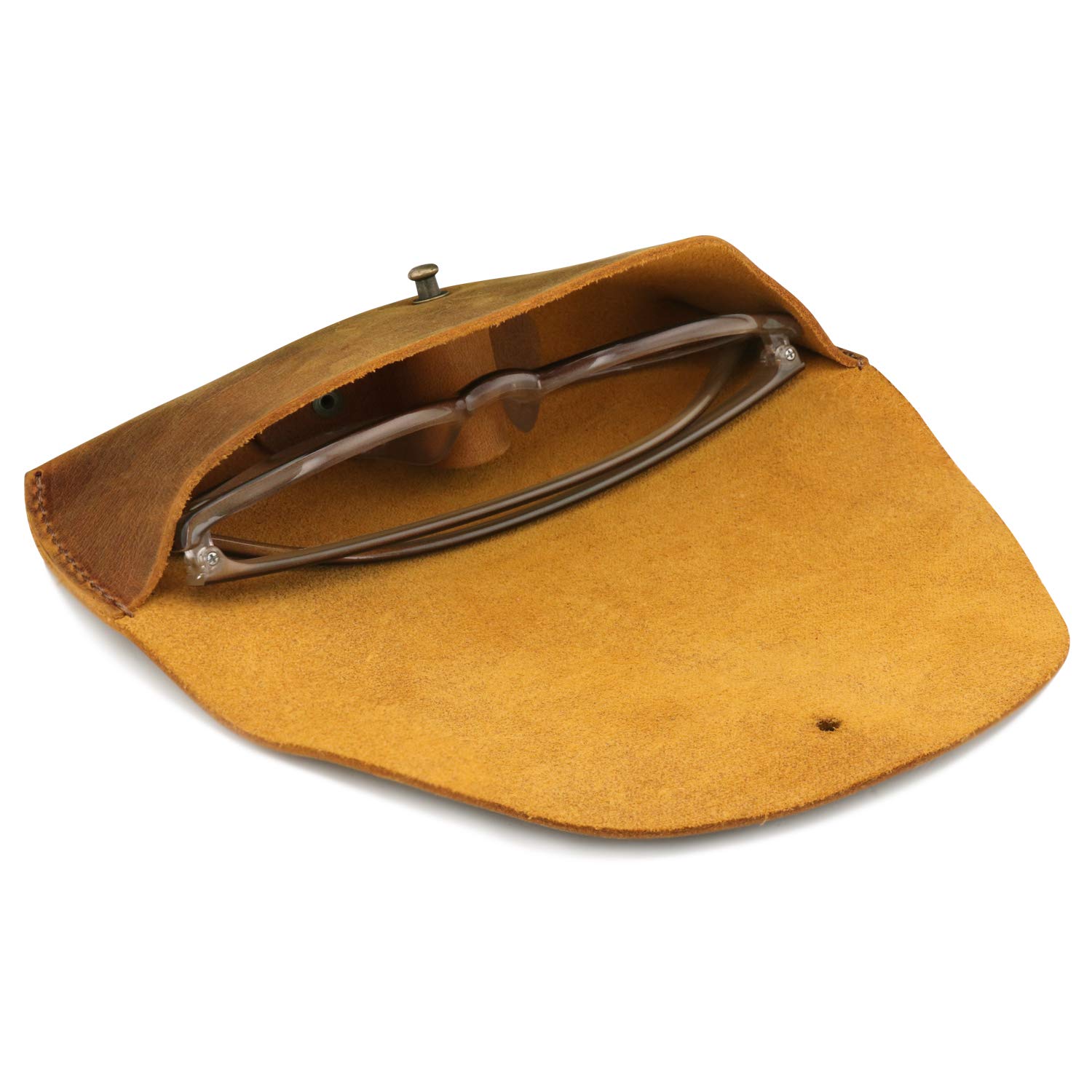 Londo Skórzane Etui Na Okulary - Unisex - Ochrona Okularów, Minimalistyczny Design, Zapięcie Na Guzik