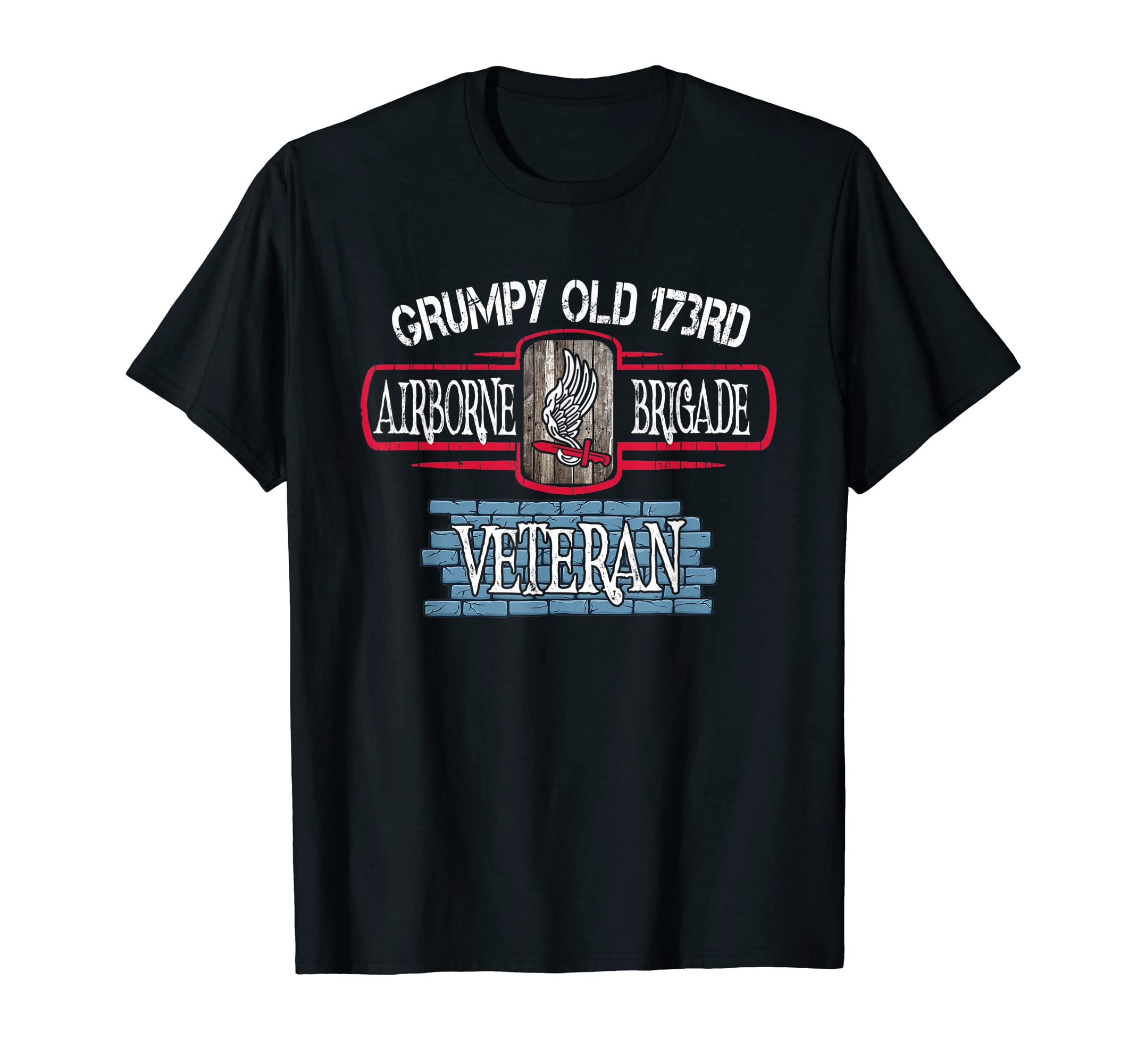 Army 173rd Airborne Brigade Combat Team Grumpy Old Veteran T-Shirt