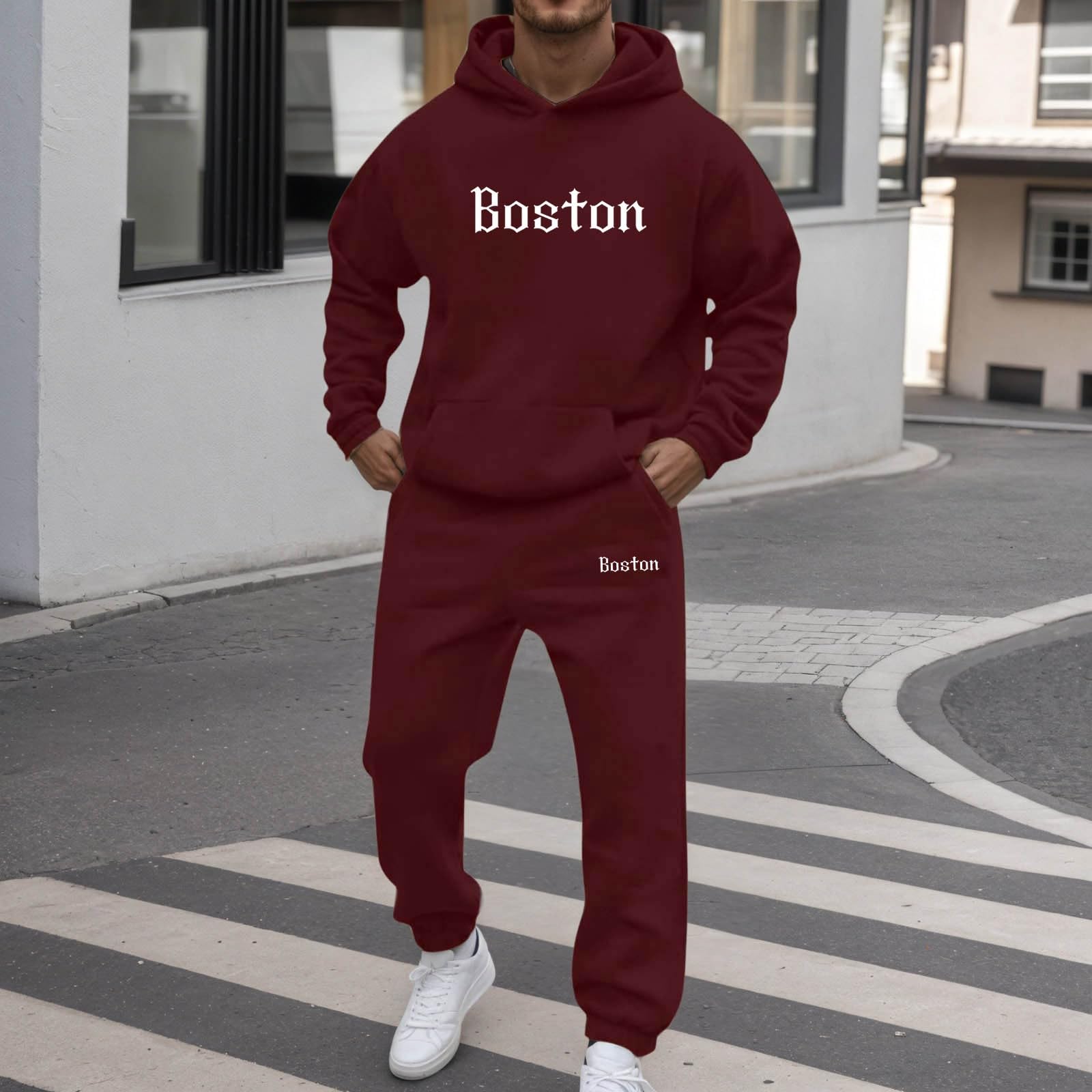Tuta Uomo Completa Sportivo Larghi Felpa e Pantaloni Jogging Set Tute Completa 2 Pezzi Fitness Ginnastica Palestra Completi Completo