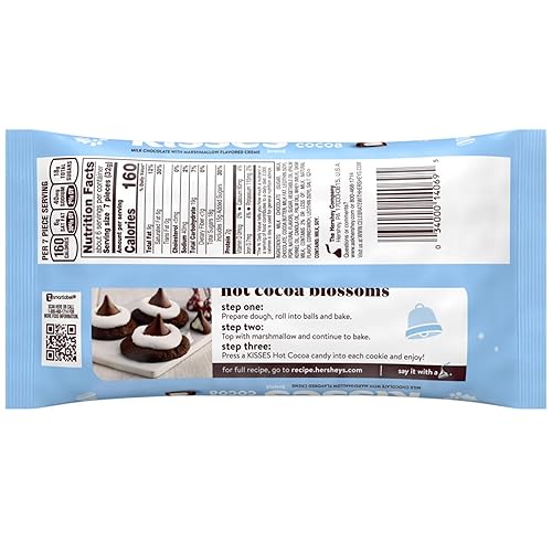 Miniatura 6 de Christmas 2023 Edición Limitada Besos de chocolate caliente de cacao con crema de malvavisco, rellenos de tazón de caramelo navideño, 9 onzas