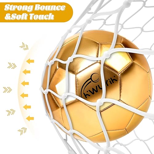 Miniatura 6 de Balón de fútbol de talla 3, 4, 5, con purpurina rosa, dorado, morado, con bomba, pelota de fútbol juvenil para niños pequeños, balón de fútbol