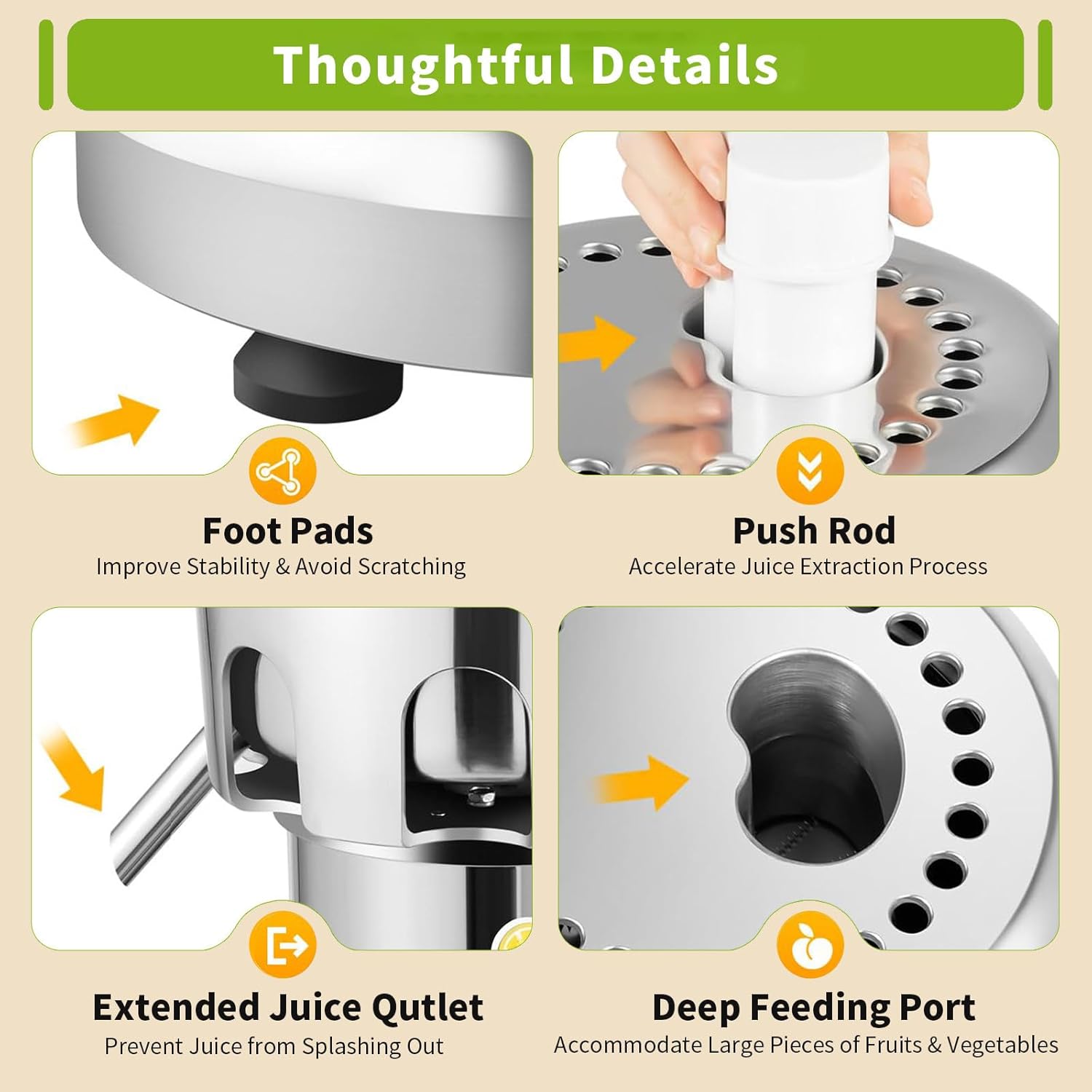 Commercial Juice Extractor, Fruit And Vegetables Juice Maker, Stainless Steel Heavy Duty Centrifugal Juicer, For Fruits Vegetables A3000(370W)