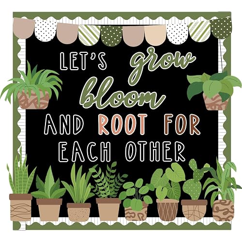 Greenery Back to School Bulletin Board Decorations Set Motivational Let’s