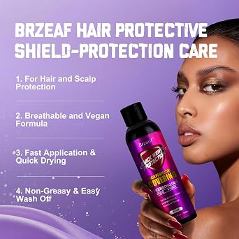 Brzeaf Quick Weave Protective Shield, Hair Bond Protector, Weave Glue for Quick Dry, Quick Weave Protection, Hair Protective Liquid Cap, Keep Your Hair and Scalp Comfortable