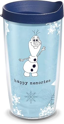 Tervis Disney - Frozen 2 - Olaf Made in USA Double Walled Insulated Tumbler Travel Cup Keeps Drinks Cold & Hot, 16oz, Classic
