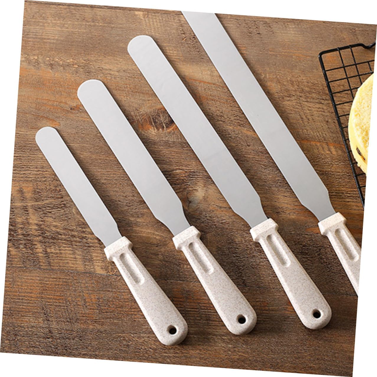 3pcs Stainless Steel Wheat Straw Icing Spatula for Cake Baking