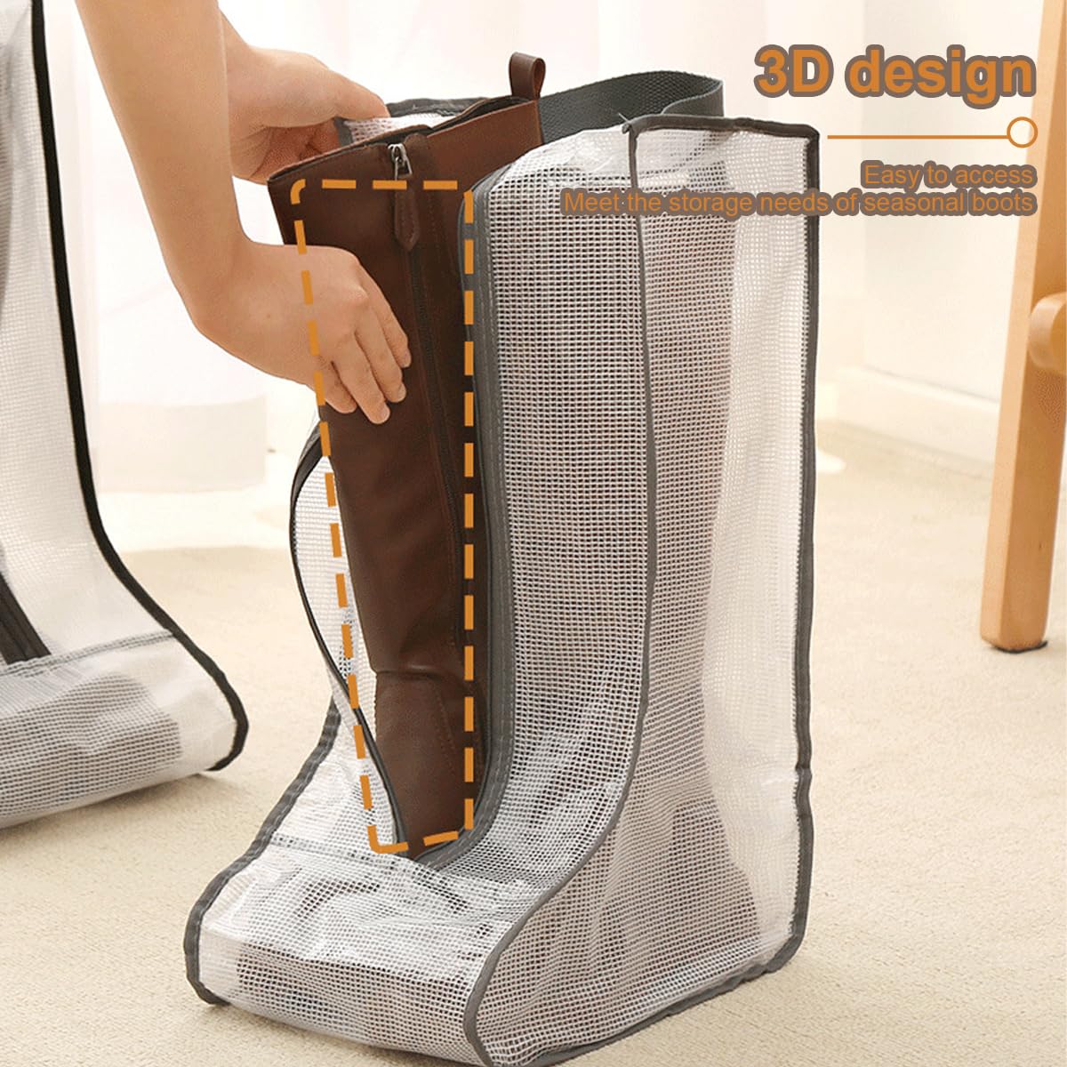 Sac De Rangement Pour Bottes Imperméable - Protection Chaussures De Voyage, Avec Poignée