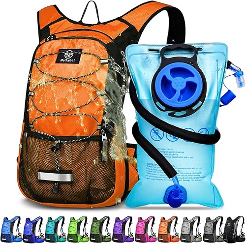 Miniatura 6 de Mochila de Hidratación Aislada con Vejiga de Agua de 3L Libre de BPA a Prueba de Fugas, Mochila de Senderismo Ligera de Gran Almacenamiento con