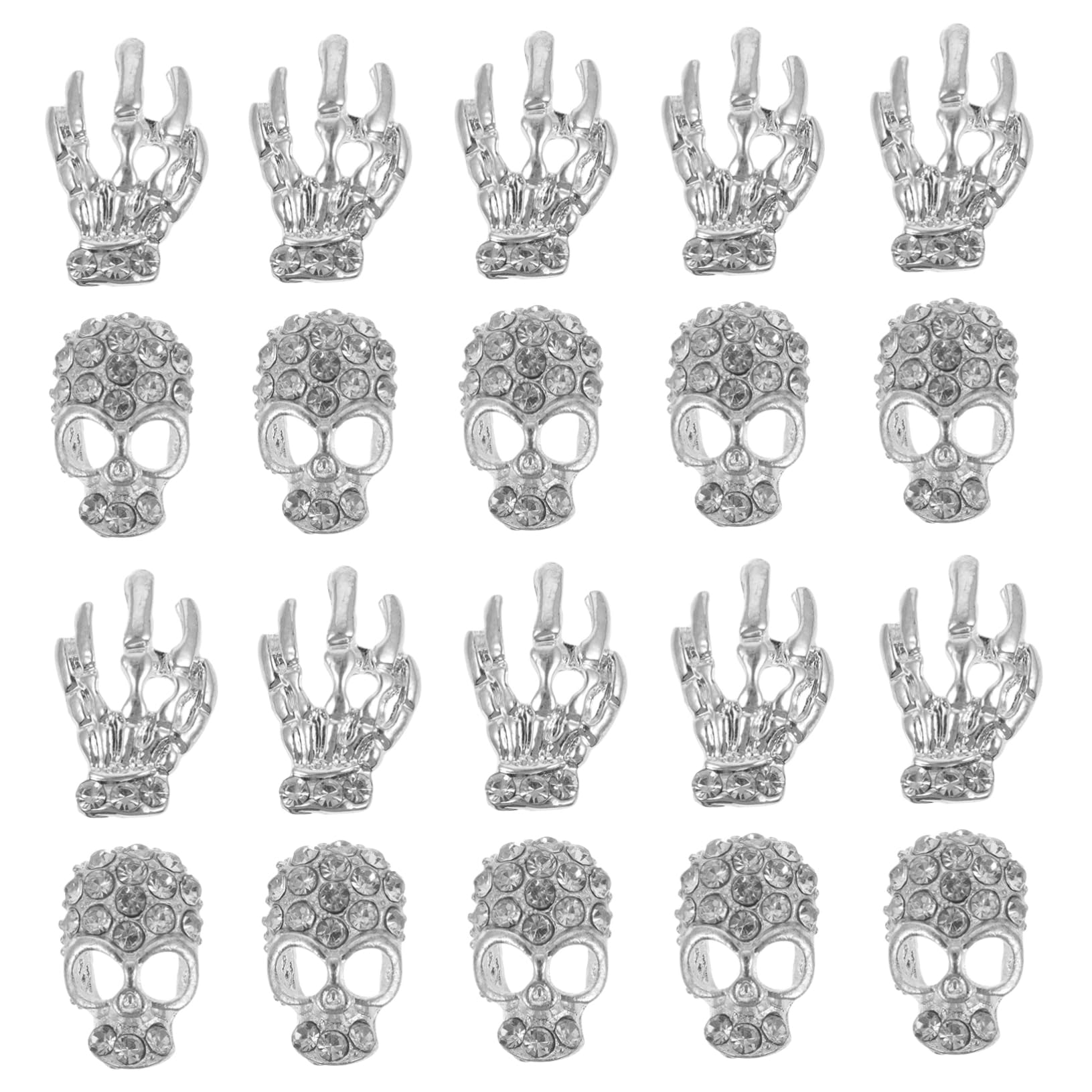 Healvian 120pièces Décorations Halloween Autocollants Manucure Crâne Pour Nail Art Accessoires De Bijoux