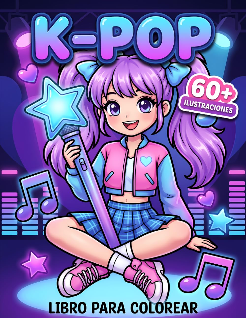 Libro para Colorear K-Pop: Ilustraciones Dulces Y Fáciles Inspiradas En Música, Moda Escénica Y Estilo Pop Coreano