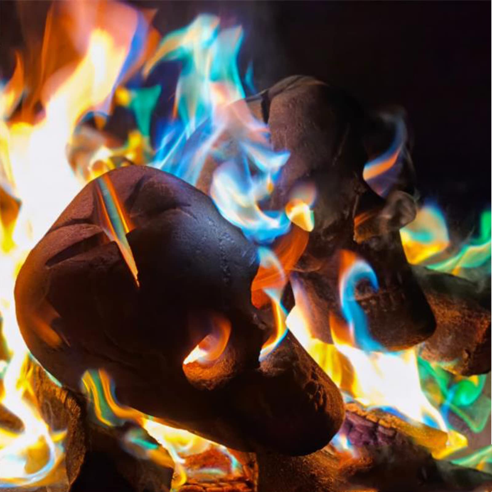 20 Stück Feuerzauber Pulver, Magic Fire, Pulver für Buntes Feuer, Magical Flames für Outdoor-Events, Halloween und Weihnachten, Feuerstellen, Kamine
