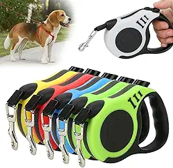 Coleira Guia Retrátil 3 Metros Pets Cachorro Cães Gatos Resistente Com Trava (Vermelho)