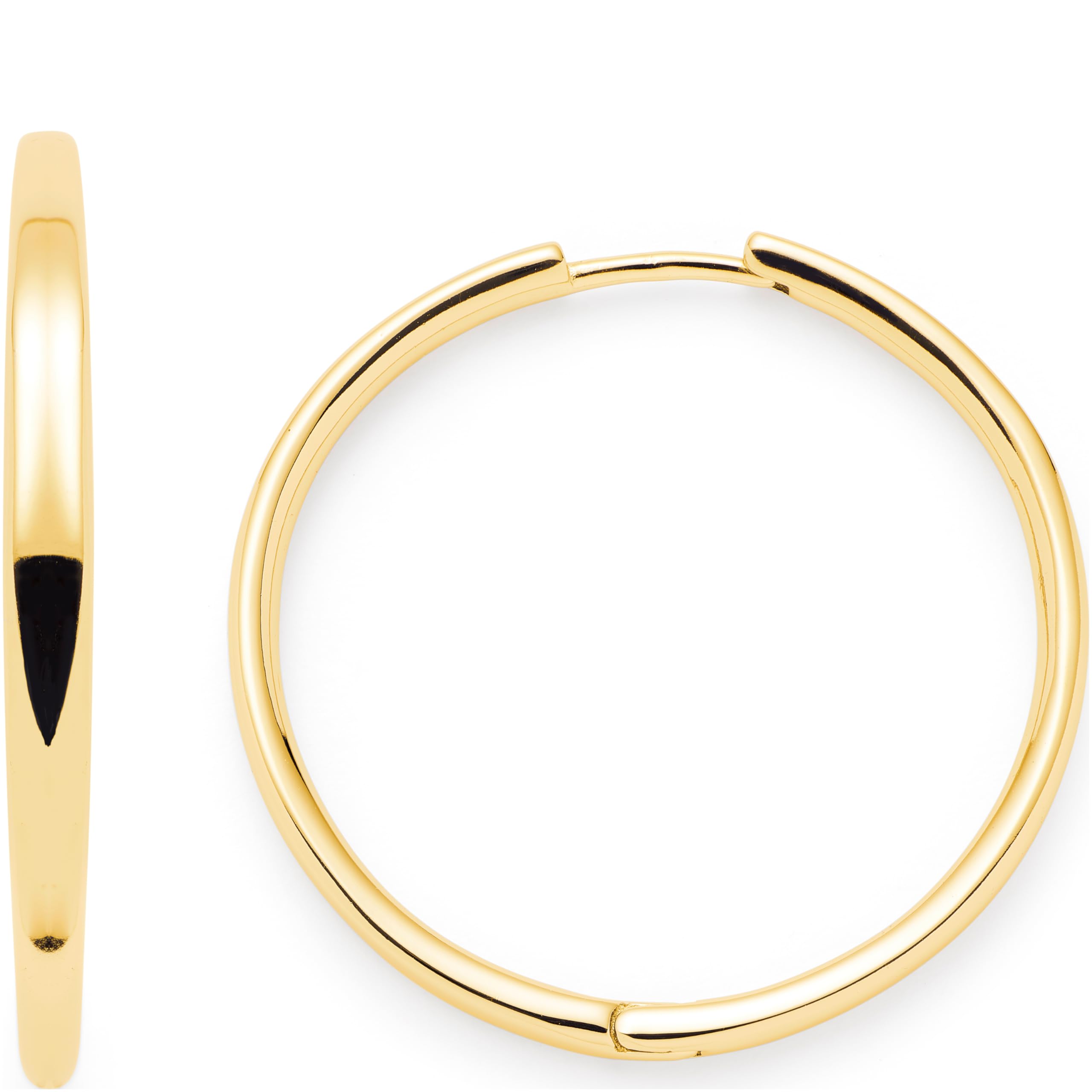 JEWELS BY LEONARDO Kreolen Beauty's Bravo 1 Paar • Ohr-Schmuck aus goldfarbenem Edelstahl • mittelgroße Hoop-Ringe • kombinierbar mit Beauty's Anhängern • Schmuck Geschenk für Frauen • 023574