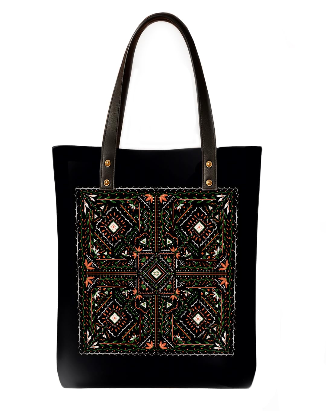 kalankit Classic Tote Bag For Women | Canvas Printed Totes For Women | Aesthetic Shoulder College Bag For Girls | Tote Bag with Compartments | Vegan Leather | Gift for Loved Ones-picture-38