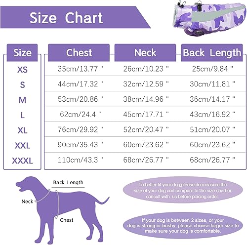 Miniatura 2 de FUAMEY - Abrigo de invierno para perro, chaqueta cálida con forro polar suave, impermeable, resistente al viento, chaleco de forro polar para perros