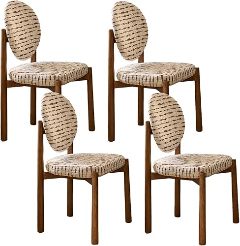 Miniatura 14 de Juego de sillas de comedor de 1/2/4, sillas de comedor de madera, sillas de comedor tapizadas retro, con cojín de tela/felpa, silla de cocina para